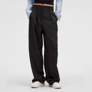 🆕 LULULEMON Pleat-Front High-Rise Trouser Black NWT Size 6